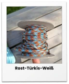 Rost-Türkis-Weiß